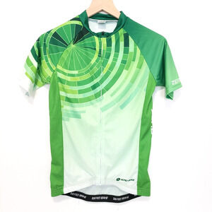 Zero Bike Cycling SIZE S Green Jersey Bike Top Short Sleeve Full Zip Unisex